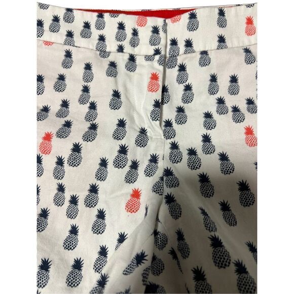 J. Crew Adorable Pineapple Shorts White Red and Blue Size 00 XXS - Picture 6 of 9